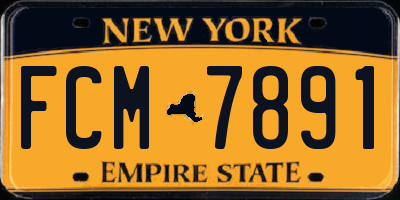 NY license plate FCM7891