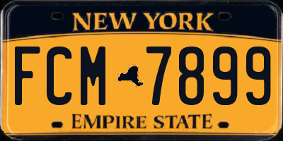 NY license plate FCM7899