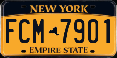 NY license plate FCM7901