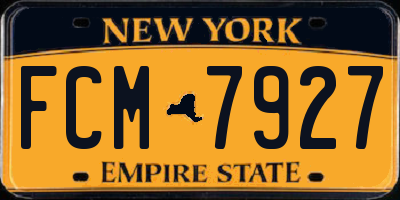 NY license plate FCM7927