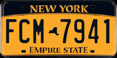 NY license plate FCM7941