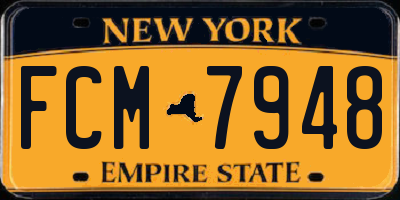 NY license plate FCM7948