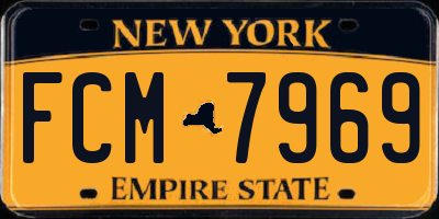 NY license plate FCM7969
