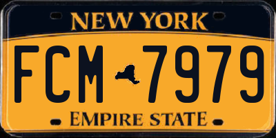 NY license plate FCM7979