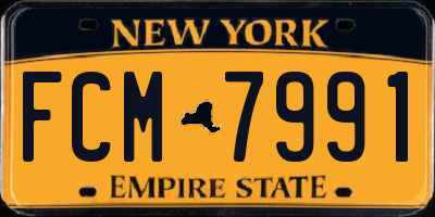 NY license plate FCM7991