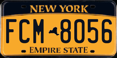 NY license plate FCM8056