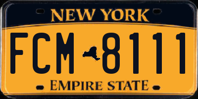 NY license plate FCM8111