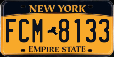 NY license plate FCM8133