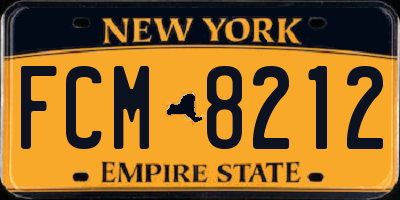 NY license plate FCM8212