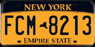 NY license plate FCM8213