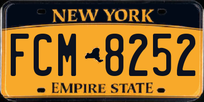 NY license plate FCM8252