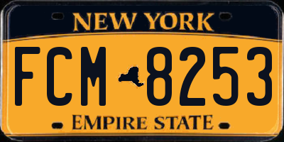 NY license plate FCM8253