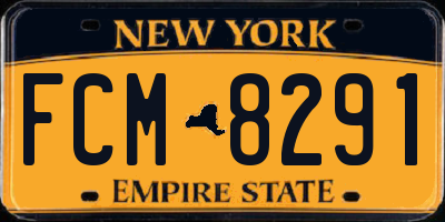 NY license plate FCM8291