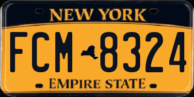 NY license plate FCM8324