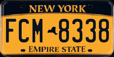 NY license plate FCM8338