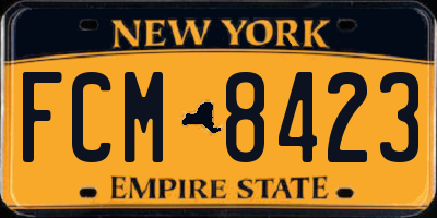 NY license plate FCM8423