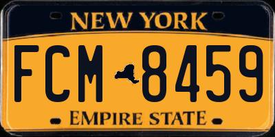 NY license plate FCM8459