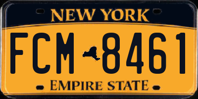NY license plate FCM8461