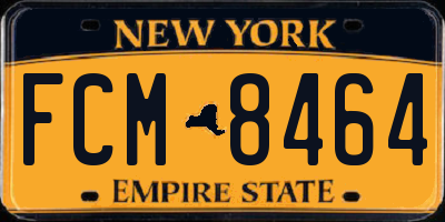NY license plate FCM8464