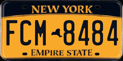 NY license plate FCM8484