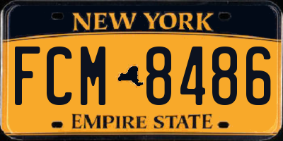 NY license plate FCM8486