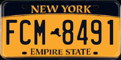NY license plate FCM8491