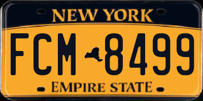 NY license plate FCM8499