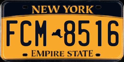 NY license plate FCM8516