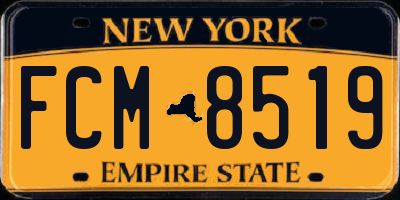 NY license plate FCM8519