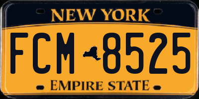 NY license plate FCM8525