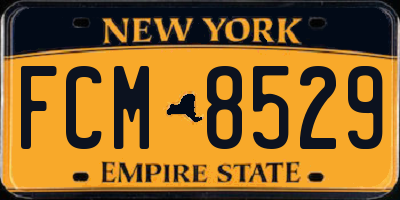 NY license plate FCM8529