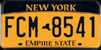 NY license plate FCM8541