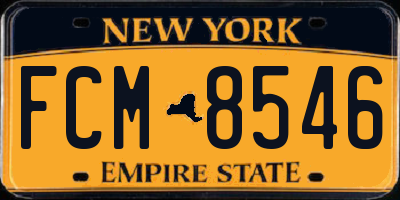 NY license plate FCM8546