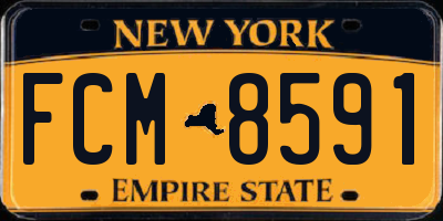 NY license plate FCM8591