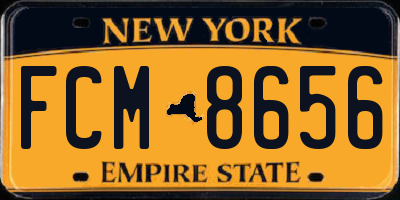 NY license plate FCM8656