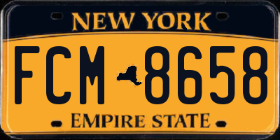 NY license plate FCM8658