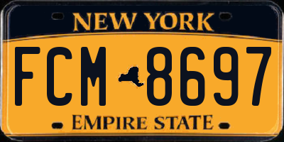 NY license plate FCM8697