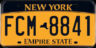 NY license plate FCM8841