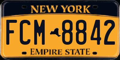 NY license plate FCM8842