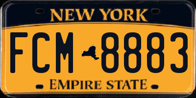 NY license plate FCM8883