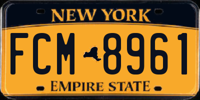 NY license plate FCM8961