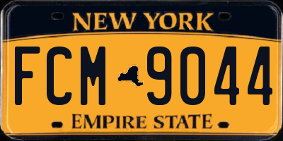NY license plate FCM9044