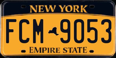 NY license plate FCM9053