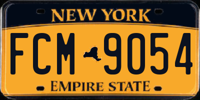 NY license plate FCM9054