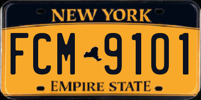 NY license plate FCM9101