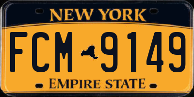 NY license plate FCM9149