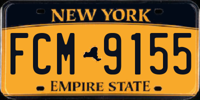 NY license plate FCM9155