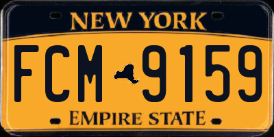 NY license plate FCM9159
