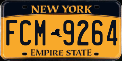 NY license plate FCM9264