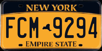 NY license plate FCM9294